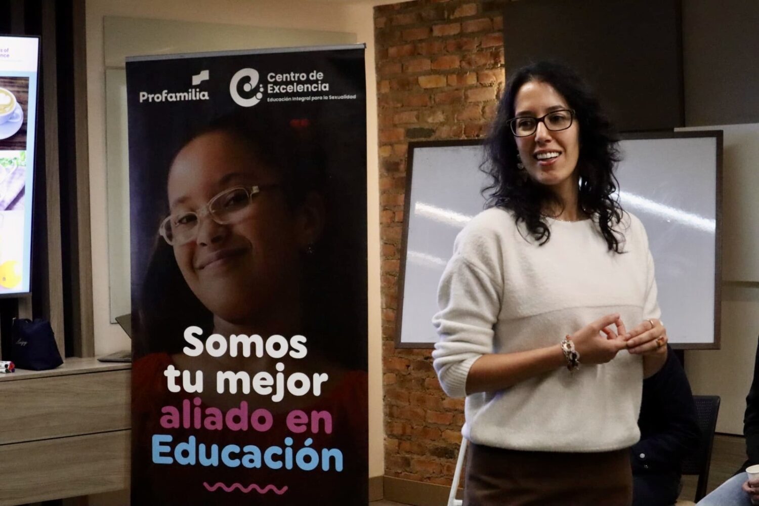 Rutgers staff member Jacqueline Gaybor during a workshop for Profamilia, on the Gender Transformative Approach